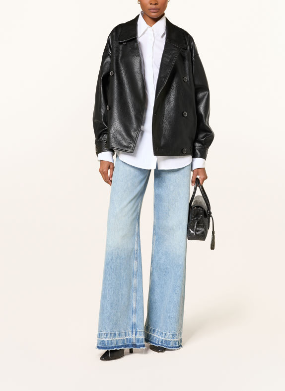 Source Unknown Jacke VITELLINO in Lederoptik SCHWARZ