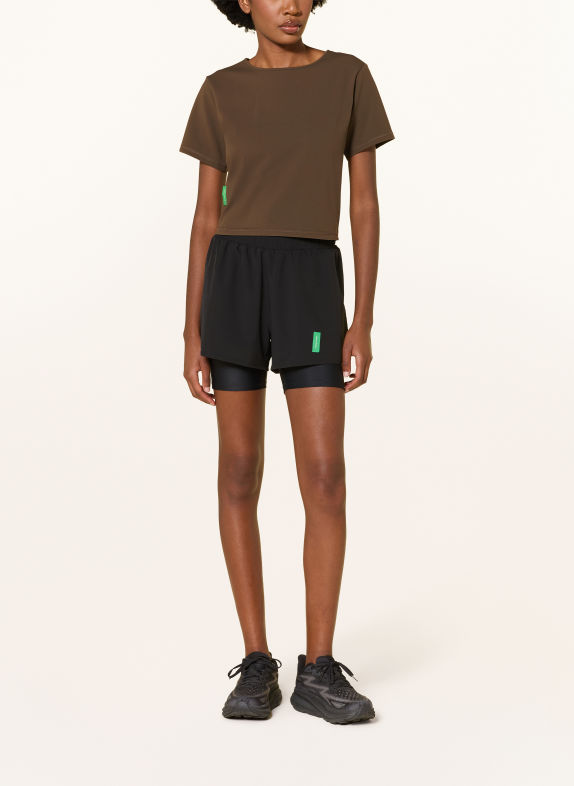 District Vision BOXY SOFT INTERLOCK Functional shirt BROWN