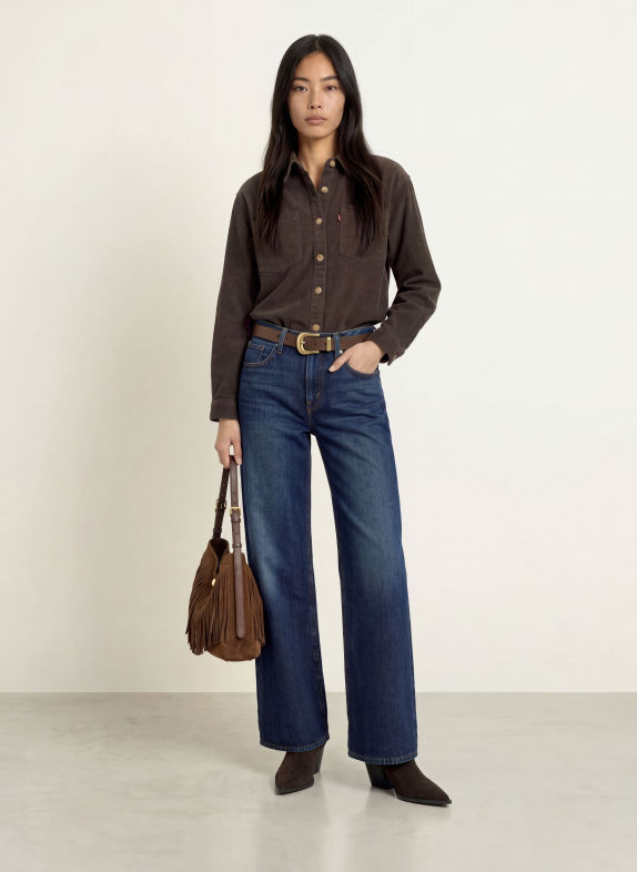 Levi's® Wide Leg Jeans MIDDY 01 Dark Indigo - Worn In