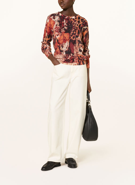 monari Sequin Sweater DARK RED / ORANGE / BLACK