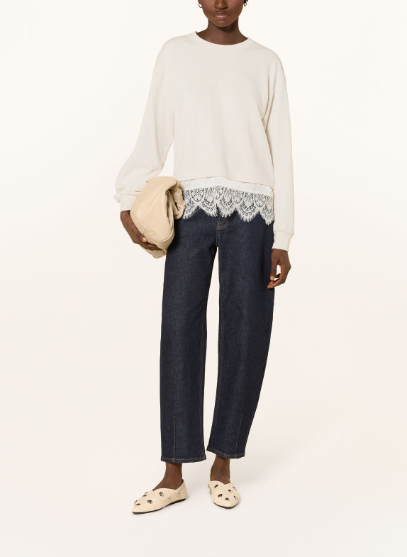 monari Sweatshirt mit Spitze ECRU
