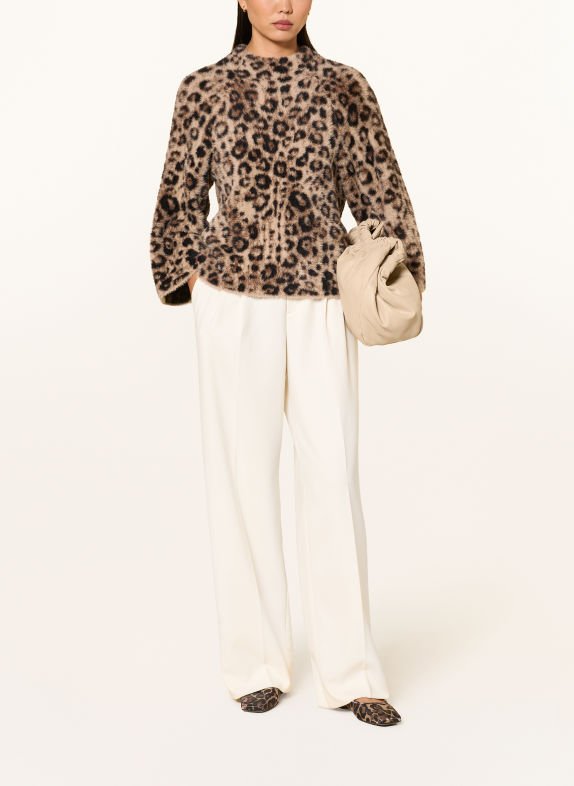 monari Faux Fur Shirt BEIGE / BROWN / BLACK