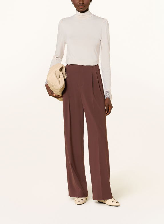 monari Long-sleeve shirt with lace ECRU