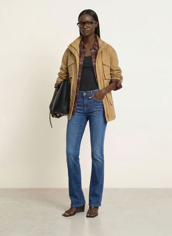 7 for all mankind Rovné džíny THE SLIM HALO 1G7 Mid Blue