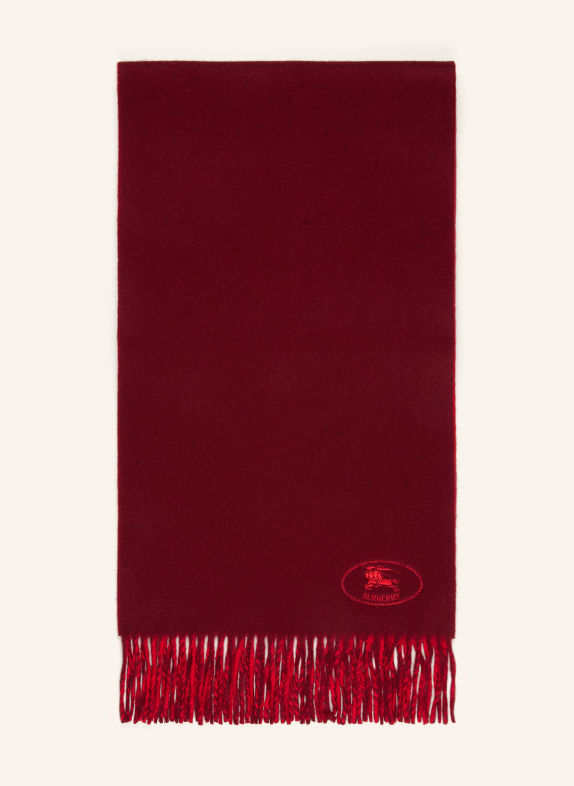 BURBERRY Cashmere Scarf DARK RED / RED
