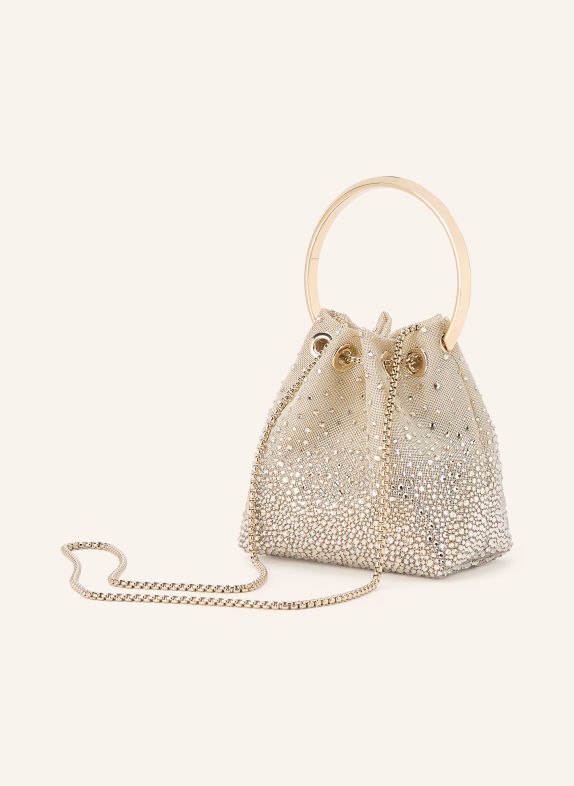 JIMMY CHOO Kabelka BON BON s ozdobnými kamínky ZLATÁ