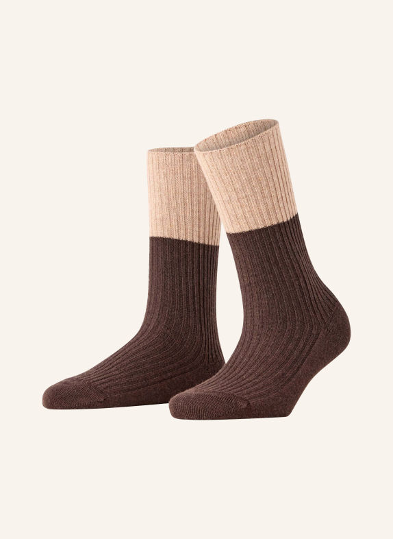 FALKE Strümpfe COSY WOOL mit Glitzergarn 5233 DARK BROWN