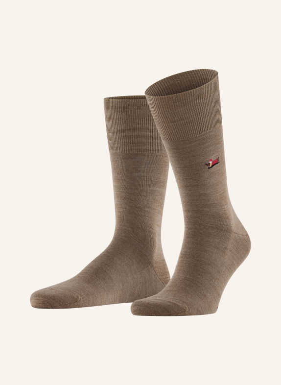 FALKE Socken AIRPORT X-MAS DACHSHUND 5410 NUTMEG MEL