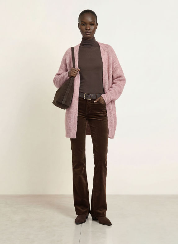 MAIAMI Knit wrap with alpaca LIGHT PURPLE