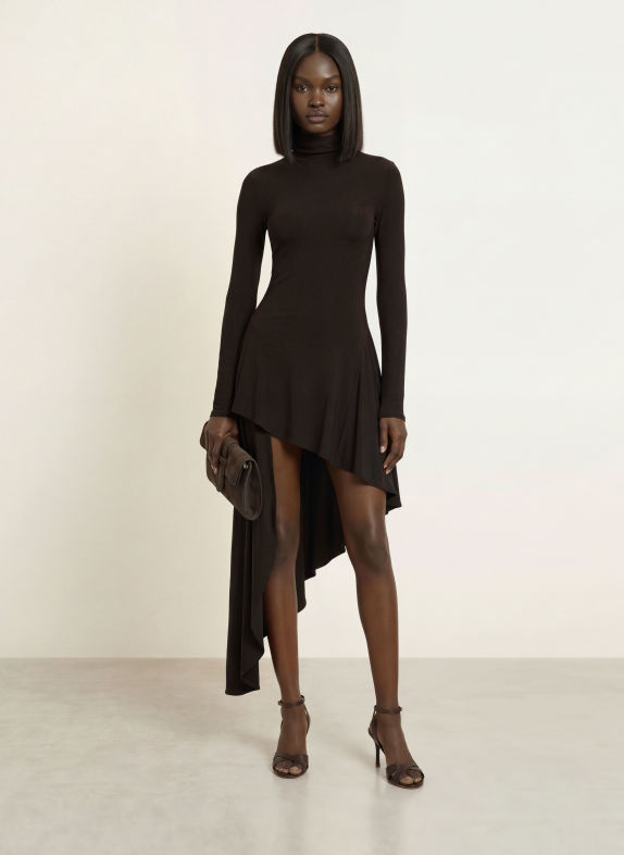 ARAKII Jerseyjurk MARRON FONCÉ