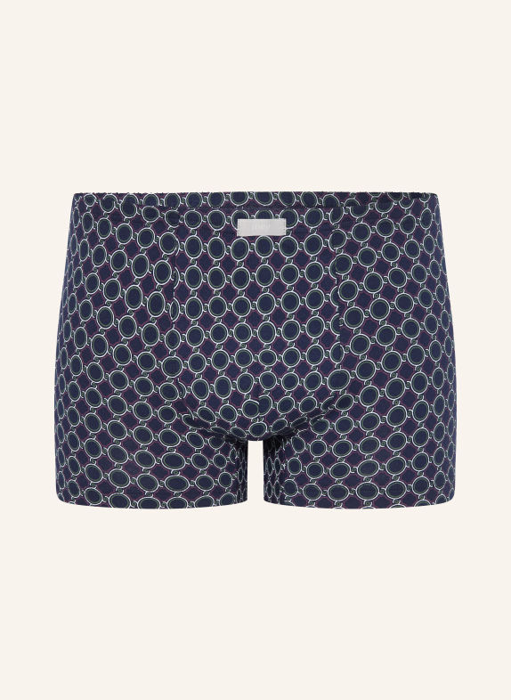 mey Boxer shorts, SLEEK CIRCLES Series DARK BLUE / DARK RED / KHAKI