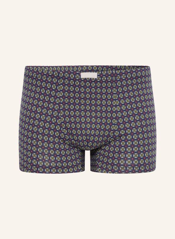 mey EVENING GEO Boxer shorts Collection DARK BLUE / DARK RED / OLIVE