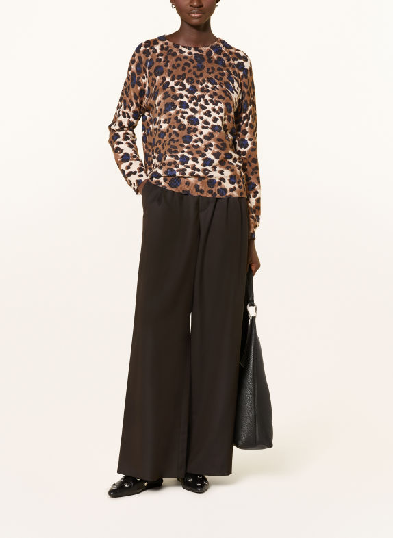 monari Sweater with gemstones BROWN / DARK BLUE / BLACK