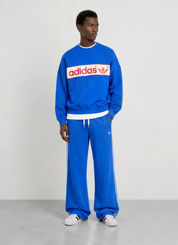 adidas Originals Sweatpants ADISIGNATURE 3STREIFEN DUNKELBLAU / WEISS