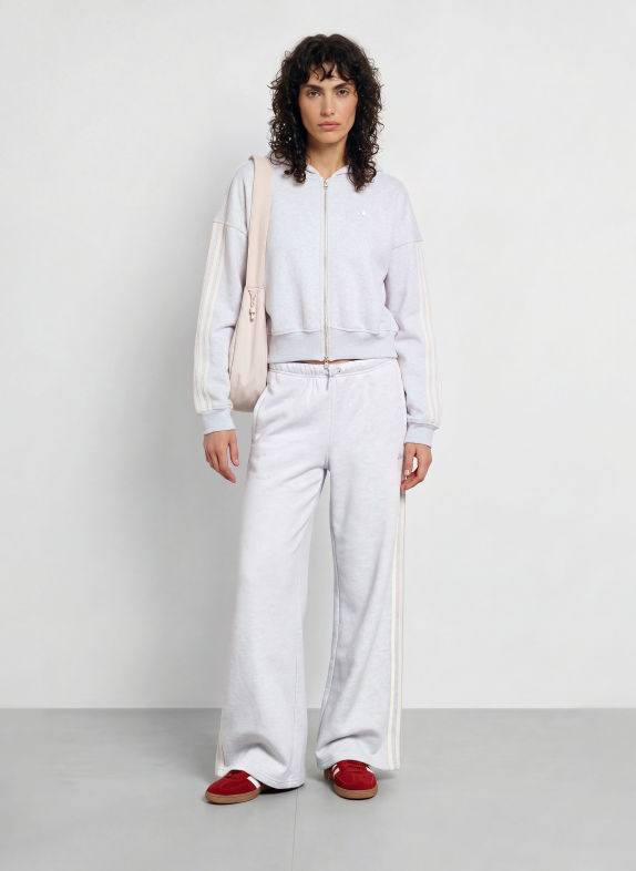adidas Originals Sweat zippé GRIS CLAIR / BLANC