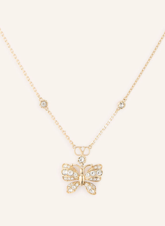 VALENTINO GARAVANI Halskette FLUTTERBY mit Swarovski Kristallen GOLD / WEISS