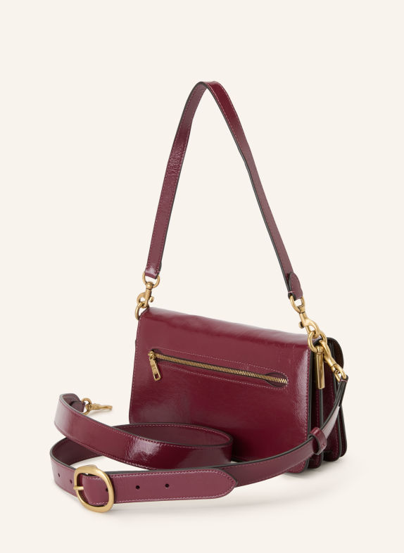 COACH Schultertasche TABBY 26 DUNKELROT / GOLD