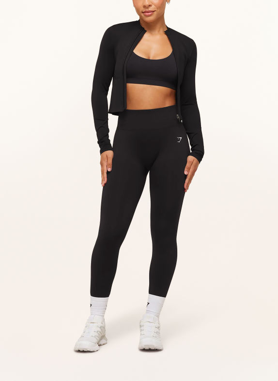 GYMSHARK Veste d'entraînement EVERYDAY SEAMLESS NOIR