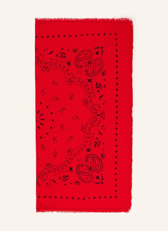 darling harbour Eșarfă din lână merino și cașmir red / navy