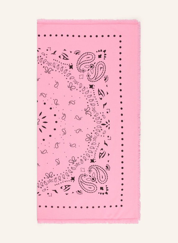 darling harbour Eșarfă din lână merino și cașmir candy pink / black