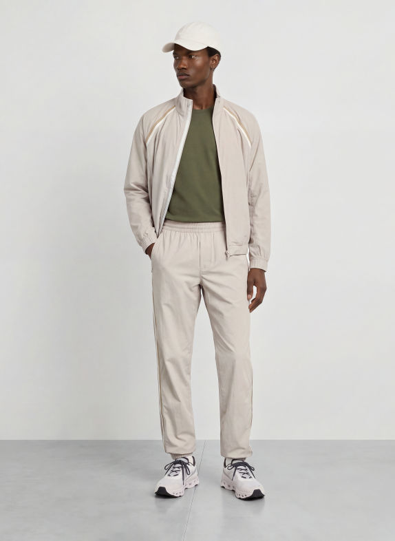 lululemon Laufhose PACE BREAKER GLYDE HELLGRAU / BEIGE / WEISS
