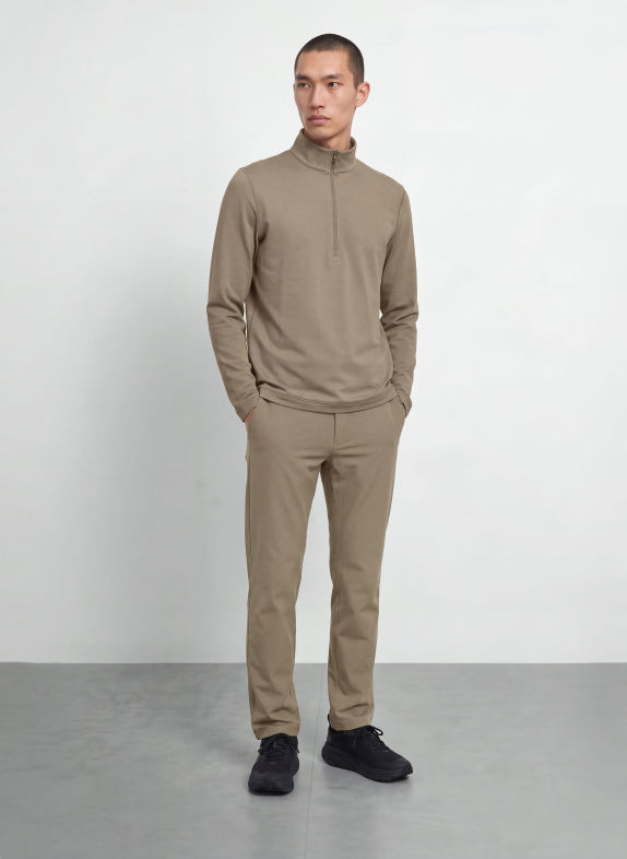 lululemon Pull col zippé en jersey OLIVE