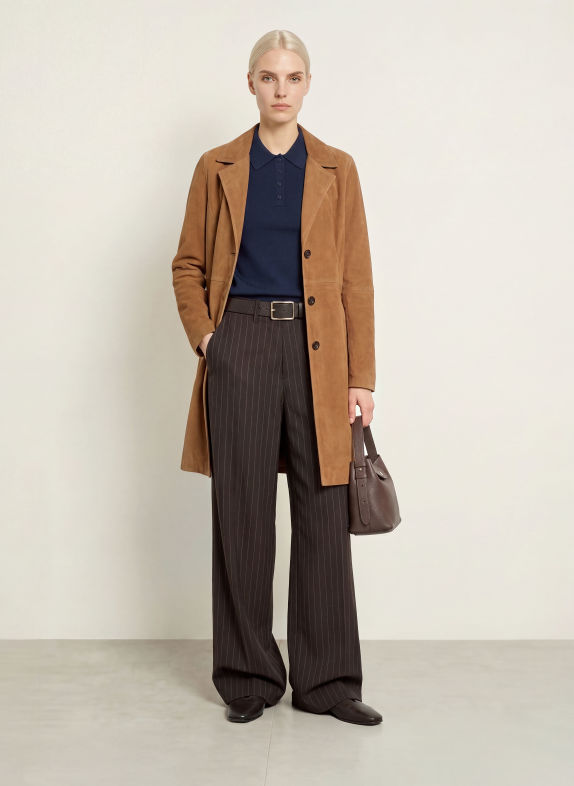 darling harbour Manteau en cuir WHISKEY