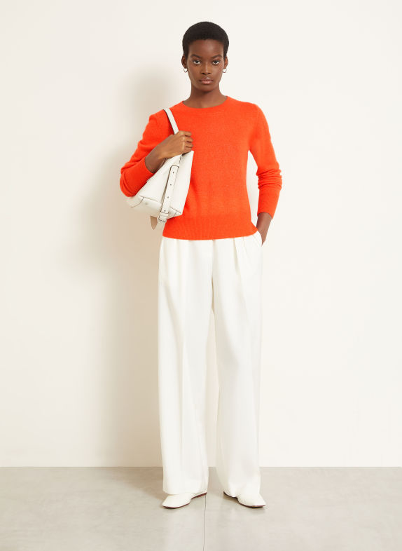 IRIS von ARNIM Pull NERIS en cachemire ORANGE FLUO