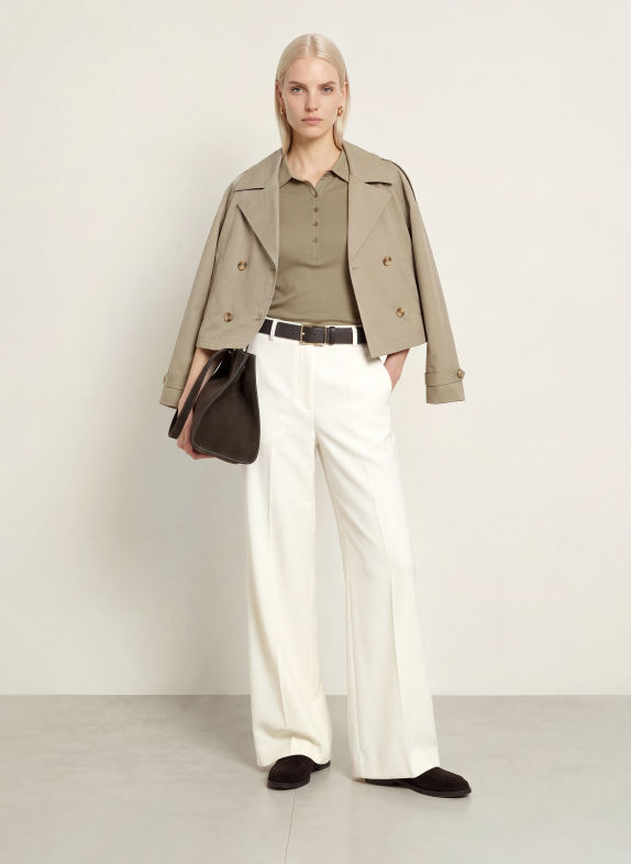 darling harbour Jersey polo shirt LIGHT OLIVE