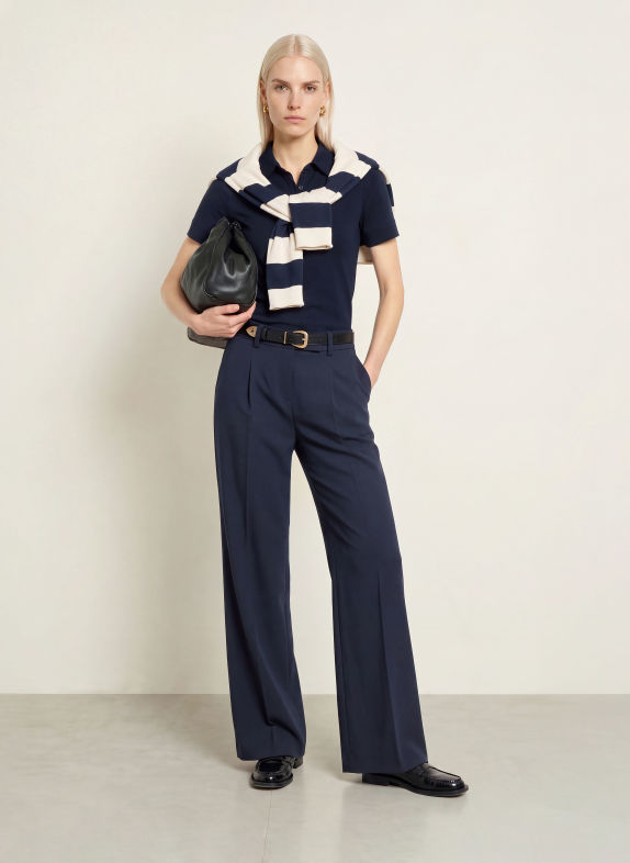 darling harbour Polo en jersey NAVY