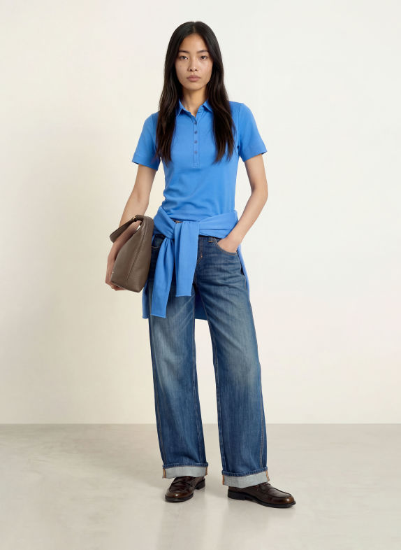 darling harbour Jersey-poloshirt CORNFLOWER BLUE