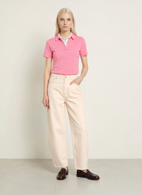darling harbour Jersey polo shirt PINK