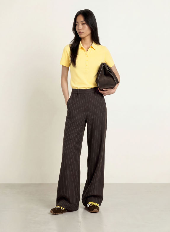 darling harbour Jersey polo shirt 482 butter yellow