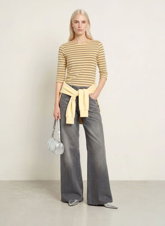 darling harbour Haut à manches 3/4 butter yellow / light olive