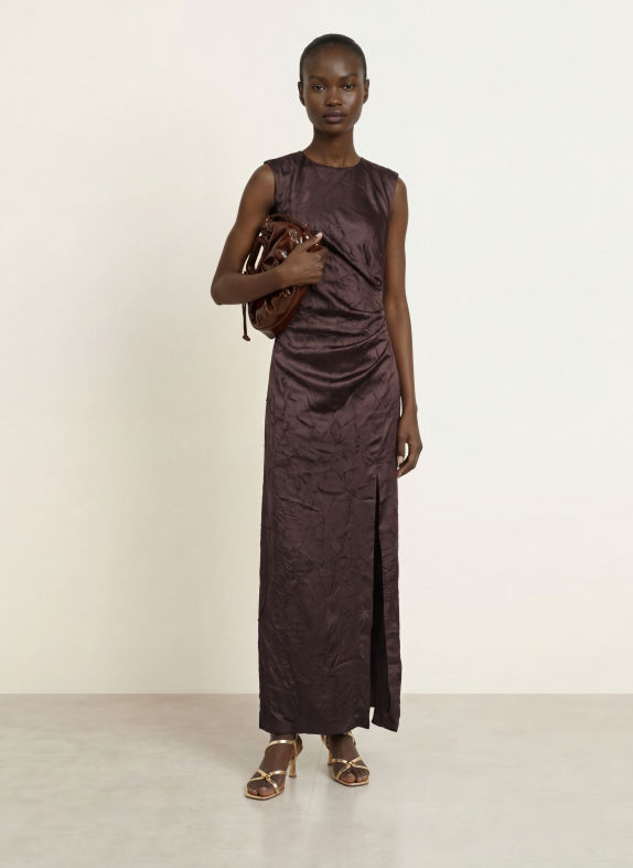 maje Kleid DUNKELBRAUN