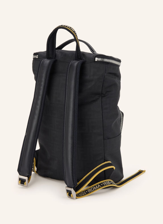 FENDI Rucksack TOURIST SCHWARZ / SILBER / GELB