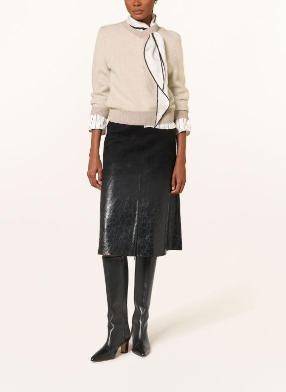 DOROTHEE SCHUMACHER FLUFFY STATEMENTS Sweater with Cashmere and 3/4-Sleeve BEIGE