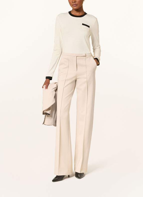 DOROTHEE SCHUMACHER Long-sleeve shirt ALL TIME FAVORITES BEIGE / BLACK