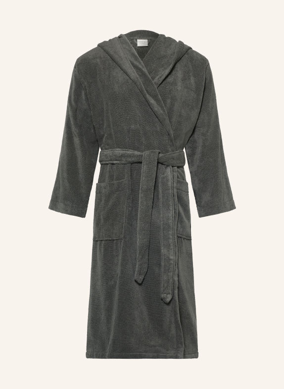 en VOGUE Peignoir unisexe PRIMO à capuche GRIS