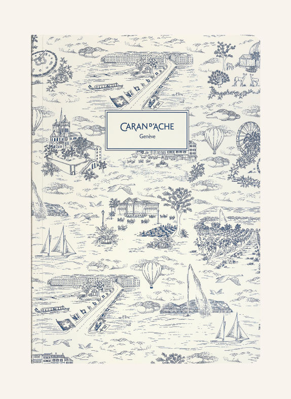 CARAN d'ACHE TOILE DE JOUY Notebook WHITE / BLUE