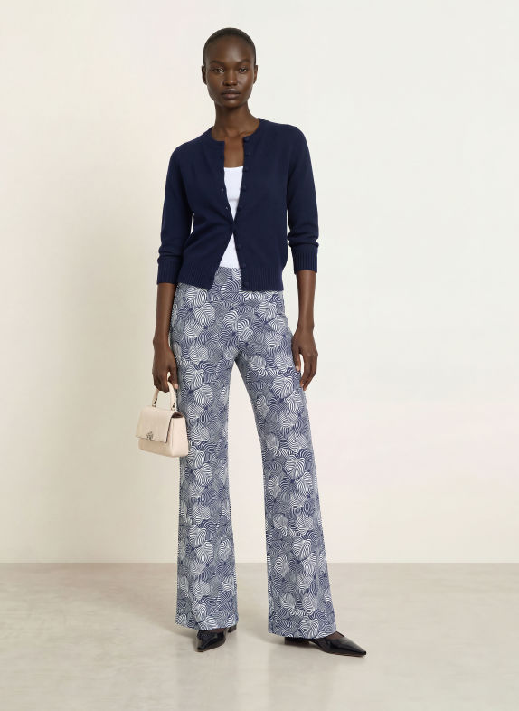 SEDUCTIVE Marlene-broek DONKERBLAUW / WIT