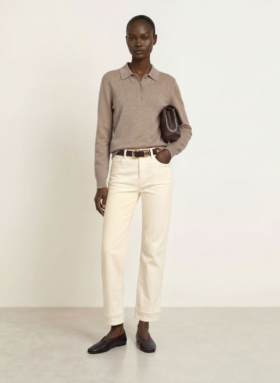 RAFFAELLO ROSSI Jean cropped KIRA 210 VANILLE