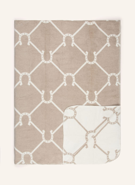 PAD LUCKY Throw blanket GRAY / CREAM