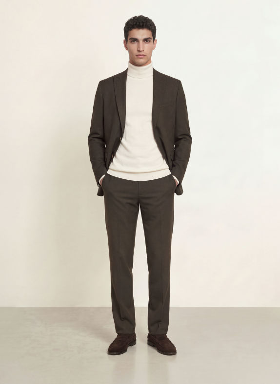 PAUL Pantalon de costume coupe slim 880 DARK BROWN