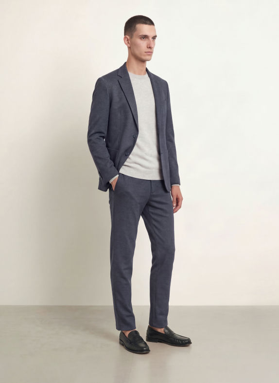 PAUL Slim-fit jersey suit jacket 680 Dark Blue