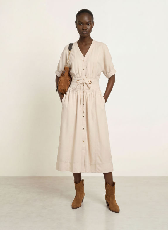 ba&sh Hemdblusenkleid PARISA BEIGE