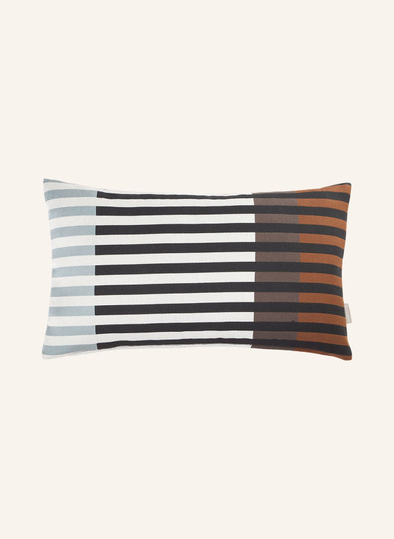ROHLEDER DOUBLE STRIPE Decorative cushion BLUE / DARK BROWN / CREAM