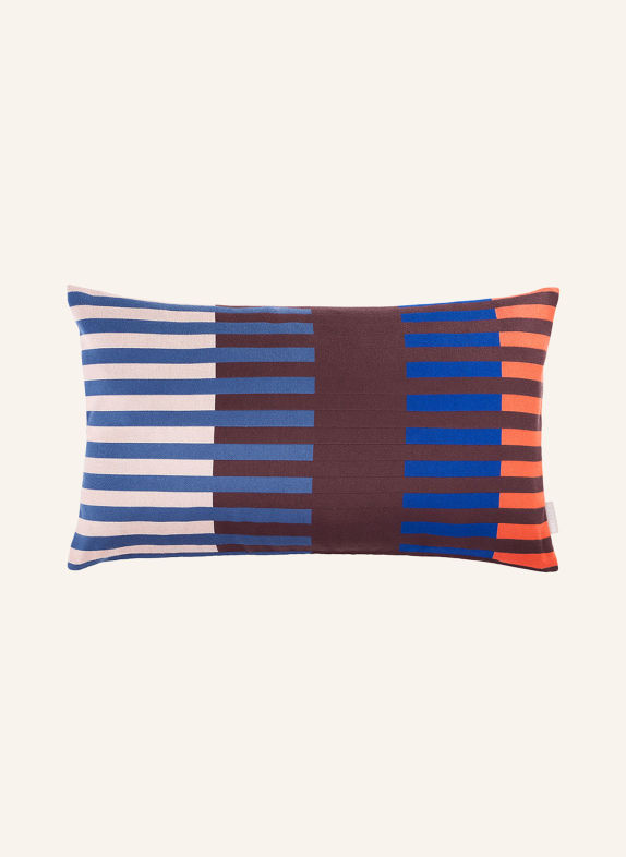 ROHLEDER DOUBLE STRIPE Decorative cushion BLUE / DARK BROWN / CREAM