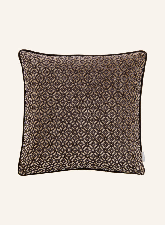 ROHLEDER NOBLE Decorative Velvet Cushion CAMEL / SILVER / BLACK
