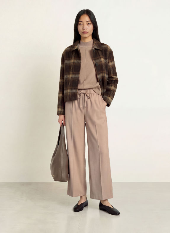 OPUS PANTS Wide-leg trousers MUCIA MOVE LIGHT BROWN